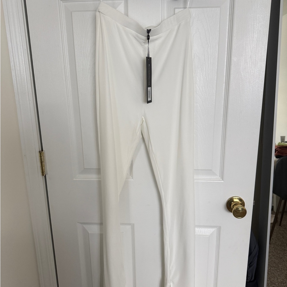 White Fox Boutique White Smooth Wide-Leg Pants